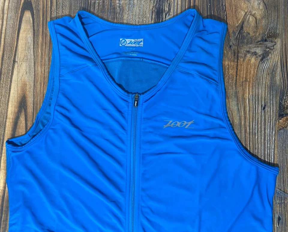 Camiseta de triatlón de competición Zoot sin mangas azul X grande XL Foto 3 de 4