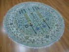 Turkish Oushak Rug, Multicolored Handmade Bohemian Round Rug 5x5.2 Ft — photo 5