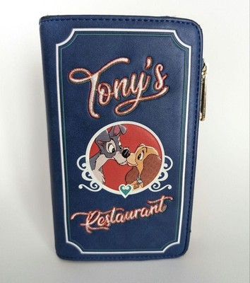 Disney Lady and the Tramp × Loungefly Collaboration kawaii Navy Long Wallet