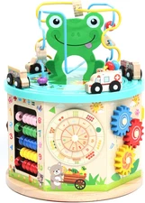 Activity Center Play Cube 10-In-1 Bead Maze Shape Sorter Multipurpose Educationa