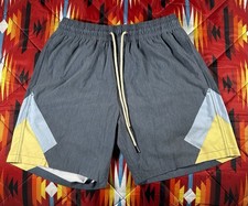 Fair Harbor Anchor Swim Shorts Lined Navy Blue Striped 8  Inseam Men  s Large