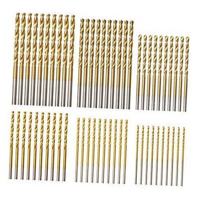 Titanium Drill Bit Set (60 pcs), Premium 4341 HSS Micro 3/64''-1/8'' (60PCS)
