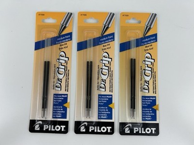 3 Pack Pilot Dr. Grip Ball Point Pen Refill, Medium Point, Blue 77228, 2 Ct
