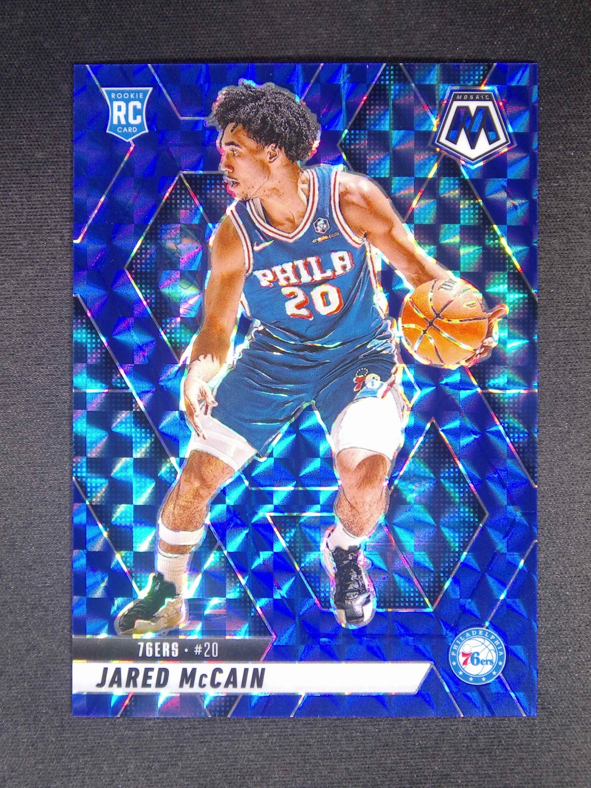 2024-25 Panini Mosaic Jared McCain #228 RC Rookie Blue /199