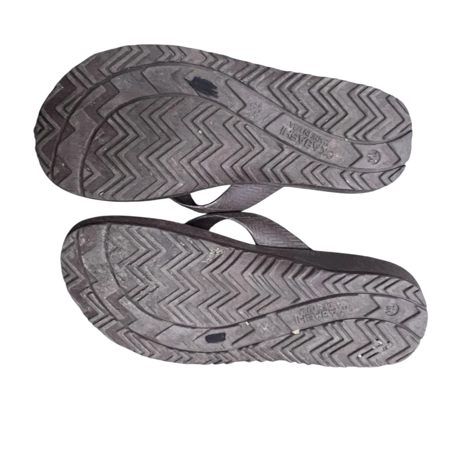 Sandalias Okabashi Chanclas Marrón Impermeable M/L Cuña Arco Soporte Comodidad Foto 4 de 4
