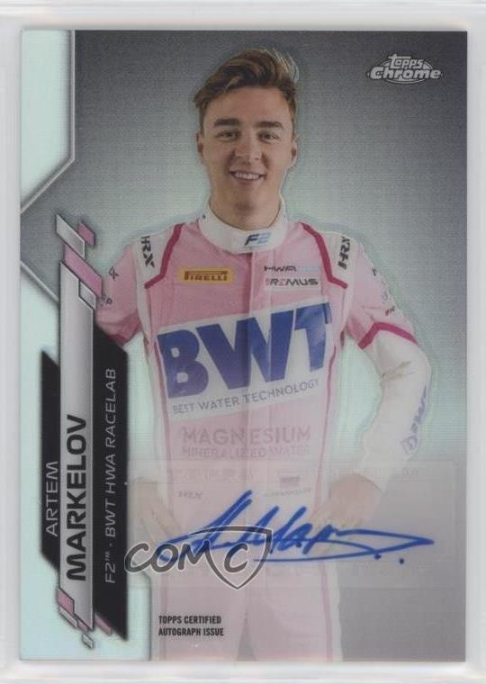 2020 Topps Chrome Formula 1 Auto 187/366 Artem Markelov #F1A-AM Auto uk2