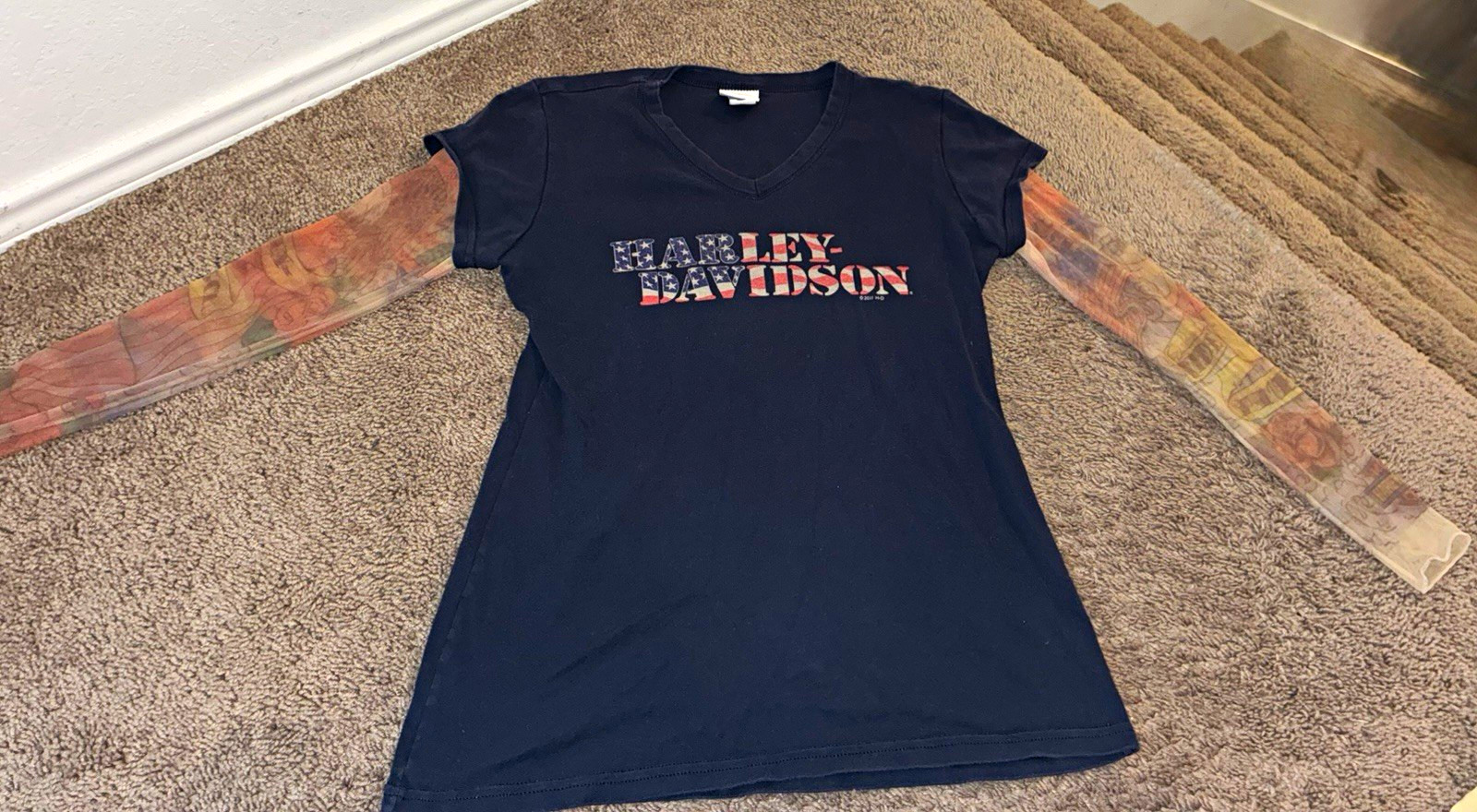 Harley-Davidson Caliente San Antonio TX Navy Blue Graphic T-Shirt Tee XL