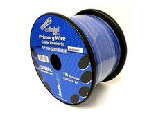 16 Gauge Car Audio Primary Wire 500ft  Blue   Remote, Power/Ground Electrical