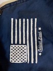 Blue OshKosh B'Gosh Overalls romper american flag Vestbak 12-18M great condition — photo 3