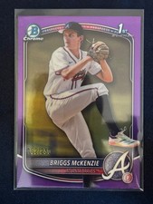 2025 Bowman Draft Briggs McKenzie Purple Refractor /250 Atlanta Braves