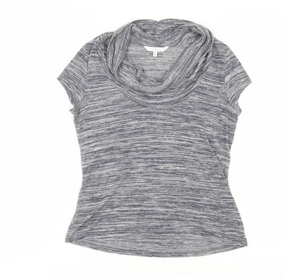 Jasper Conran Damen grau gestreiftes T-Shirt, Größe 14, Freizeit