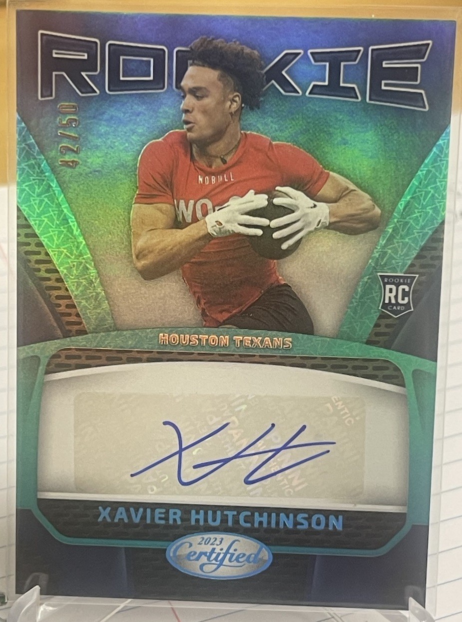 2023 Certified Xavier Hutchinson RC #RS-10 Rookie Signatures Auto /50 TEXANS