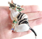 NEW Lunch at the Ritz STYLE 3.25" HIP HOP CAT FISH NECKLACE PENDANT BROOCH COMBO — photo 5
