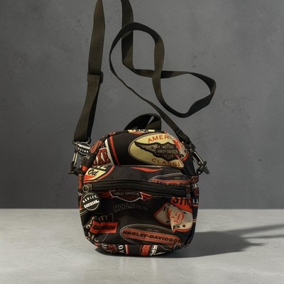 Harley Davidson Crossbody Mini Backpack Purse/belt Bag adj Strap Logo Sz 6''x7''
