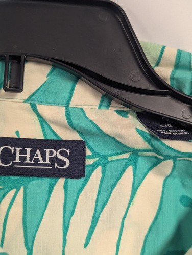 Vintage 90s Chaps Ralph Lauren Shirt Men Mint Tropical Hawaiian Size L - Picture 4 of 5