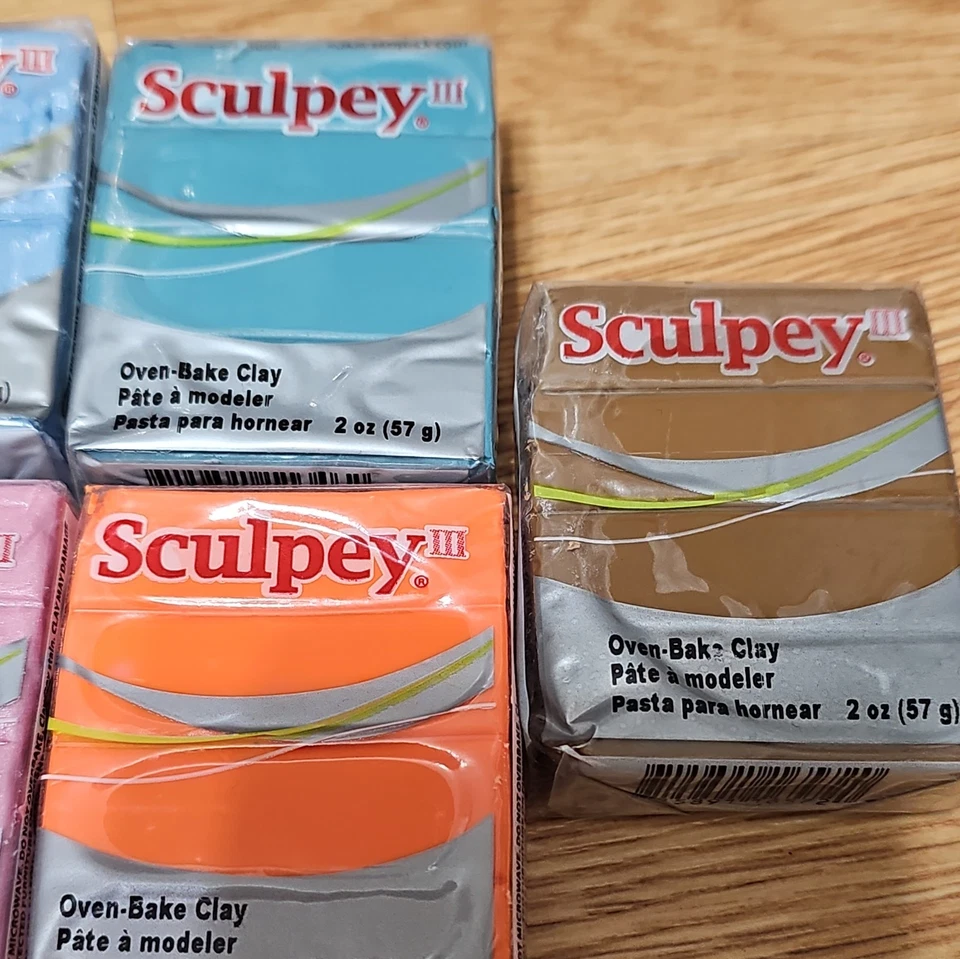 Lot of Sculpey Polymer clay 2 Oz blocks Lot of 7 colors. - Image 4 of 4