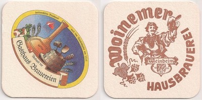 Woinemer home brewery - old beer mat ''association of inn breweries''
