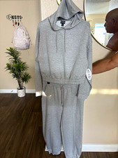 SCOOP Women's Gray 2-Piece Athleisure Sweatsuit Hoodie  Pants Size S