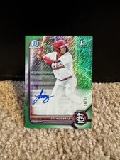 2022 Bowman Chrome Joshua Baez Auto /99 Green Shimmer Refractor #CPA-JB READ