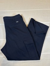 Cintas ComfortFlex Blue Cargo Pants 34 Utility Gorpcore Workwear Trousers