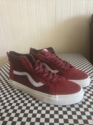 Vans Sk8 Hi Zip Dlx Varsity Size 9 Men Color Red 