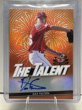2021 Leaf Valiant Dax Fulton The Talent Orange /75 Prospect Auto