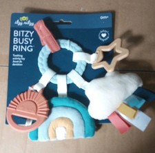 New Itzy Ritzy Bitzy Busy Ring Cloud Teething Activity Toy 0m . NEW