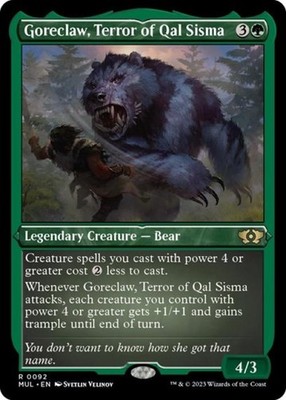 Goreclaw, Terror of Qal Sisma (Foil Etched) -Foil Near Mint MTG