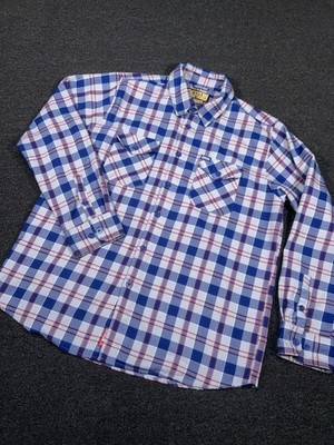 Dixxon Flannel Shirt Mens XL Blue Red Plaid Gilmore 13 Happy Gilmore Movie