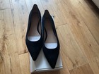 Polo Ralph Lauren Black Leather Ballet Shoes. Uk Size 6/Eur 39. New