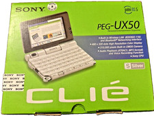 Sony Clie PEG UX50 PDA Palm OS WiFi Bluetooth Camera Cradle Original Box Tested