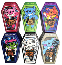 Deddy Bears Coffin Series 3 Plushies 5" Inch Plush Bear Set of 6 BNIB