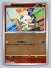 Scorbunny 026/132 Common Mega Evolution Pokemon Reverse Holo Near Mint