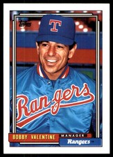 Bobby Valentine 1992 Topps #789 Rangers MLB READ FREE SHIPPING AutographDen