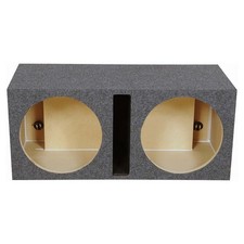 DUAL 15" VENTED SUBWOOFER BOX ENCLOSURE 2.3 ft  PER SUB w/ 1" MDF FRONT BAFFLE