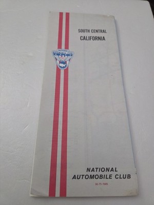 National Automobile Club Map Of South Central California 