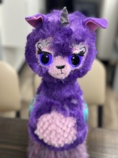 Hatchimals Llamacorn Growing 12 -24 Purple Llama Unicorn Plush TESTED