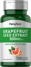 Grapefruit Seed Extract Capsules | 500 mg | 120 Pills | Non-GMO | By Piping Rock