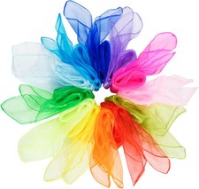 12pcs Square Juggling Silk Dance Scarves Magic Tricks Performance Props...