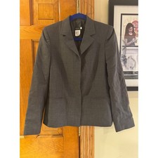 KORS Michael Kors Gray 100 Wool Blazer Jacket Made in Italy Womens Size 6