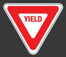 Red Yield Sign Vinyl Decal Car Truck SUV Laptop Yield Sign Sticker