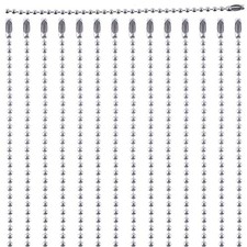 100pcs 4 inch Bead Chains Connector Clasp, Stainless Steel Ball Chain Keychai...