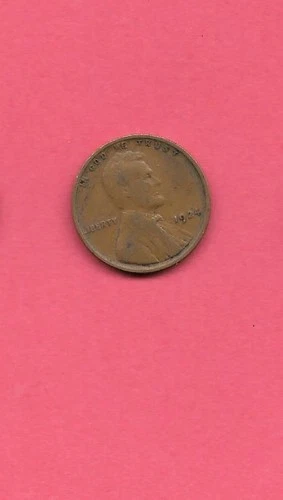 US LINCOLN WHEAT CENT 1924 P  FINE-NICE OLD USED ANTIQUE  PENNY COIN