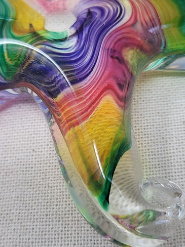 Art Glass Green Yellow Purple Red Starfish Hand Blown Paper Weight... - Picture 15 of 16