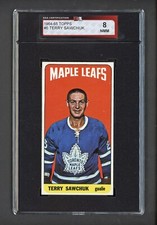 1964-65 TOPPS #6 TERRY SAWCHUK KSA 8 NEAR MINT-MINT