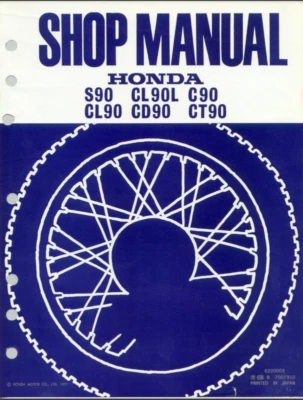 Service Repair Manual Honda S90 CL90 CL90L CD90 C90 CT90 Trail 90 *COMB BOUND