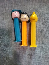 Lot 3 PEANUTS PEZ Dispensers Woodstock, Charlie Brown  Lucy