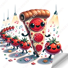 Pizza Slice Sticker Design - Digital Download - Commercial Use