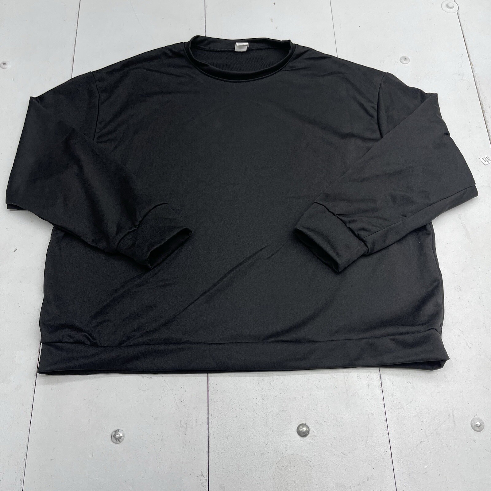 Black Basic Long Sleeve Crewneck Pullover Sweatsh… - image 1