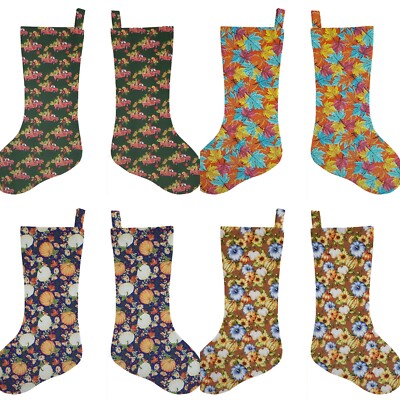 Fall Harvest Christmas Stocking (4 Colors Available)